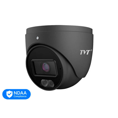 IP-видеокамера 6Mp TVT TD-9564S4-C (D/PE/AW2) Black f=2.8mm, ИК+LED-подсветка, с микрофоном