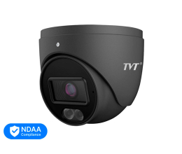 IP-видеокамера 6Mp TVT TD-9564S4-C (D/PE/AW2) Black f=2.8mm, ИК+LED-подсветка, с микрофоном