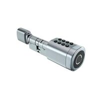 Умный дверной биометрический замок (цилиндр) SEVEN LOCK SL-7774BF silver (100-150мм)