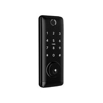 Умный дверной биометрический замок SEVEN LOCK SL-7764BF black