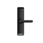 Розумний дверний біометричний замок SEVEN LOCK SL-7767BFW black (врізна частина 6068 auto close)