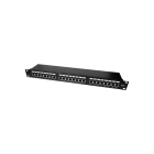Патч-панель 24 порта NVC-PN-12/24 CAT5/CAT6 19" 1U экранированная