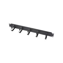 Кабельный организатор Trinix TRX-1U/CM-5R Black металлический на 5 колец для коммутационного шкафа 19"