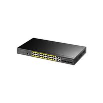 PoE-коммутатор 29-портовый управляемый L2 Cudy GS2028PS4-300W гигабитный с 24 портами PoE, 300W