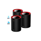 Маршрутизатор WiFi Mesh-система WiFi 6 2.5G Cudy M3000 Black (3-Pack) 3 штуки дводіапазонні AX3000