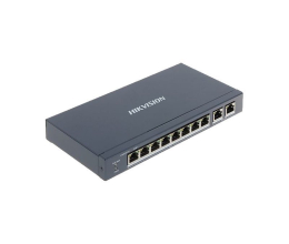 Комутатор 8 портів некерований Hikvision DS-3E0310P-E/M(B) PoE