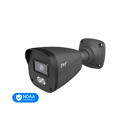 IP-відеокамера 4Mp TVT TD-9441S4L-C(D/PE/AW1) Black f=2.8mm, ІЧ+LED-підсвічування, з мікрофоном