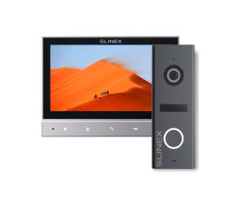 Комплект видеодомофон + панель вызова Slinex SK 7 Cloud (Slinex SK 7 Cloud grey + ML-17HD graphite)