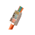 Конектор з наскрізними отворами Kingda RJ45 STP кат. 5e