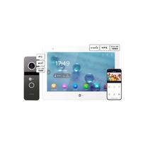 Комплект відеодомофону Neolight MEZZO Hybrid + SOLO IPW Graphite з кутком, PoE адаптер для панелі виклику