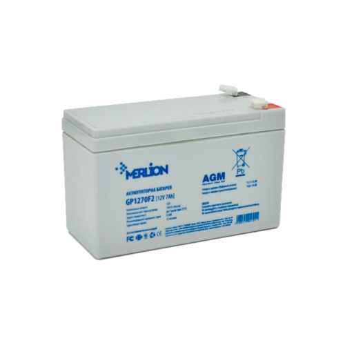 Акумуляторна батарея MERLION AGM GP1275F2 12В 7,5А•г
