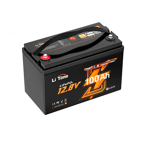 Акумуляторна батарея літій-залізо-фосфатна з Bluetooth тягова 12.8В 100А*год LiFePO4 LiTime OBM L12V100-100-OBM-BT-4-A100