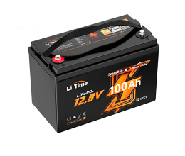 Акумуляторна батарея літій-залізо-фосфатна з Bluetooth тягова 12.8В 100А*год LiFePO4 LiTime OBM L12V100-100-OBM-BT-4-A100