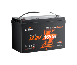 Акумуляторна батарея літій-залізо-фосфатна з Bluetooth та підігрівом стартерна / тягова 12.8В 165А*год LiFePO4 LiTime Dual Purpose L12V165-150-DP-BT-CCA1K2-4-A100