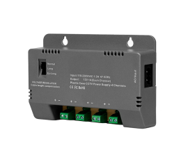 Блок живлення Kraft KRF-1204B (4CH) 60W, 4 канали навантаження, 12V/1A на 1 канал, з регулятором напруги для компенсації довжини кабелю
