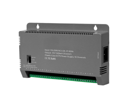 Блок живлення Kraft KRF-1216B (16CH) 200W, 16 каналів навантаження, 12V/1A на 1 канал, з регулятором напруги для компенсації довжини кабелю