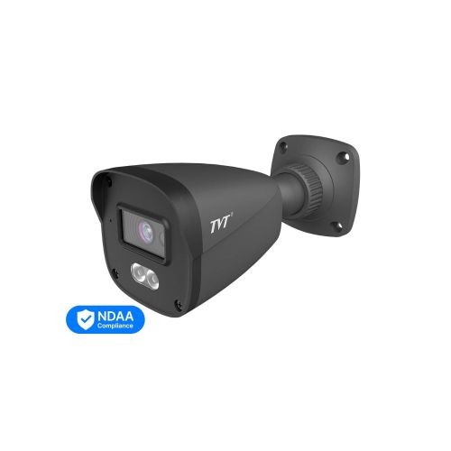 IP-відеокамера 4Mp TVT TD-9441S4L-A(D/PE/AW2) Black f=2.8mm, ІЧ+LED-підсвічування, з мікрофоном