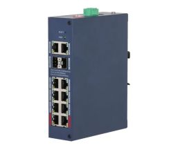 Комутатор 12 портів керований Dahua DH-CHS4212-8GT-110 PoE