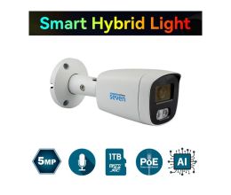 IP-відеокамера 5 Мп SEVEN IP-7225PA-DL white 2,8 мм з розумним подвійним підсвічуванням
