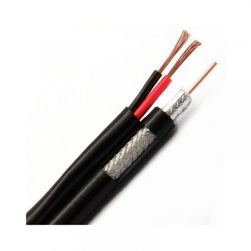 Коаксиальный кабель Одескабель комбинированный F690BVcu+2*0-75 black (1м)
