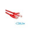 Патч-корд CNM Secure UTP 0.5м Cat.5e литой красный RJ45, CU