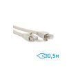 Патч-корд CNM Secure FTP 0.5м Cat.5e литий сірий RJ45, CU