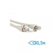 Патч-корд CNM Secure FTP 0.5м Cat.5e литой серый RJ45, CU