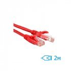 Патч-корд CNM Secure UTP 2м Cat.5e литой красный RJ45, CU