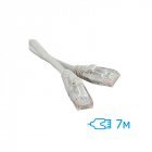 Патч-корд CNM Secure UTP 7м Cat.5e литой серый RJ45, CU