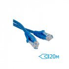 Патч-корд CNM Secure UTP 20м Cat.5e литой синий RJ45, CCA