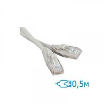 Патч-корд CNM Secure UTP 0.5м Cat.5e литой серый RJ45, CU