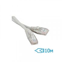 Патч-корд CNM Secure UTP 10м Cat.5e литий сірий RJ45, CU