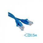 Патч-корд CNM Secure UTP 15м Cat.5e литой синий RJ45, CCA