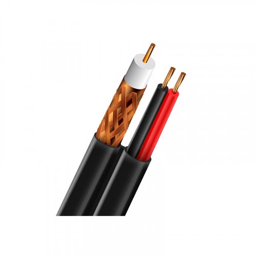 Коаксіальний кабель Trinix RG-59+2*0.5mm, Мідь зовнішній