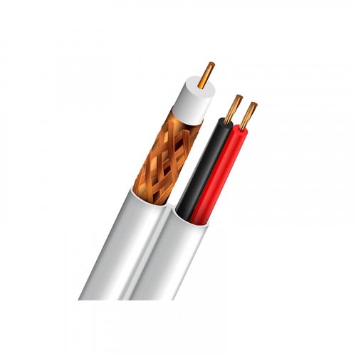 Коаксіальний кабель Trinix RG-59+2*0.5mm, Мідь внутрішній