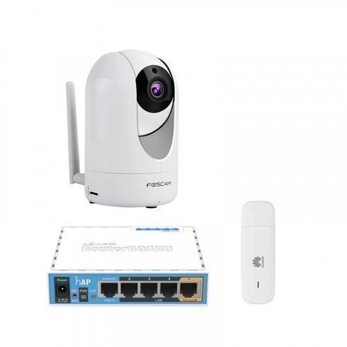 3G комплект видеонаблюдения с IP камерой Foscam R4