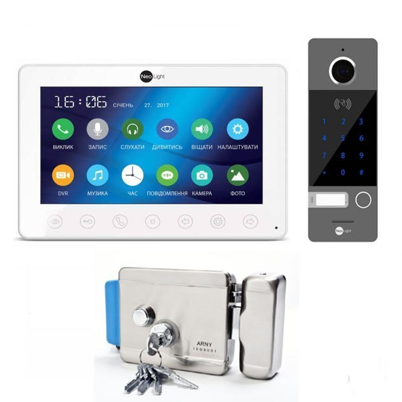 

Комплект домофона neolight omega и neolight optima id key + arny rim ss