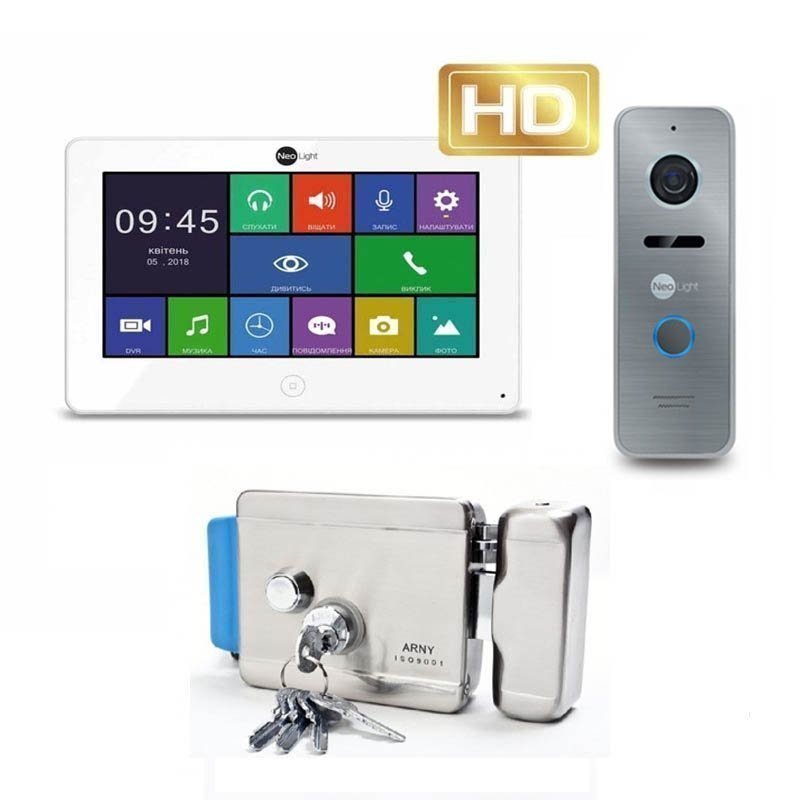 

Комплект домофона neolight alpha hd и neolight prime hd silver + arny rim ss
