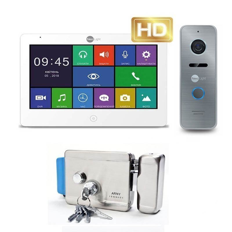 

Комплект домофона neolight mezzo hd и neolight prime hd silver + arny rim ss