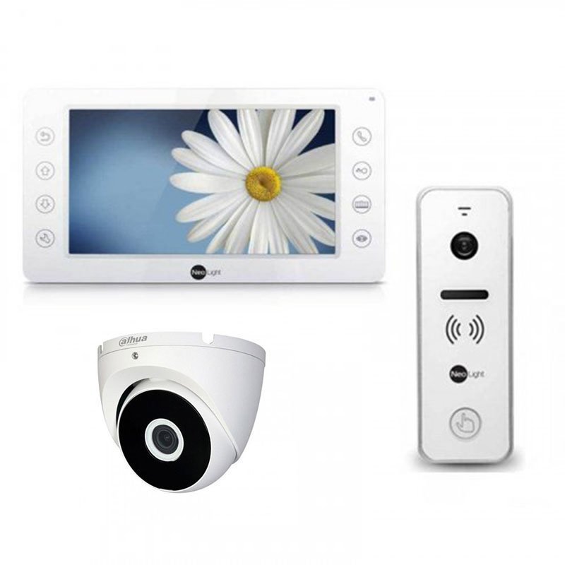 

Комплект домофона neolight kappa и neolight optima white + камера