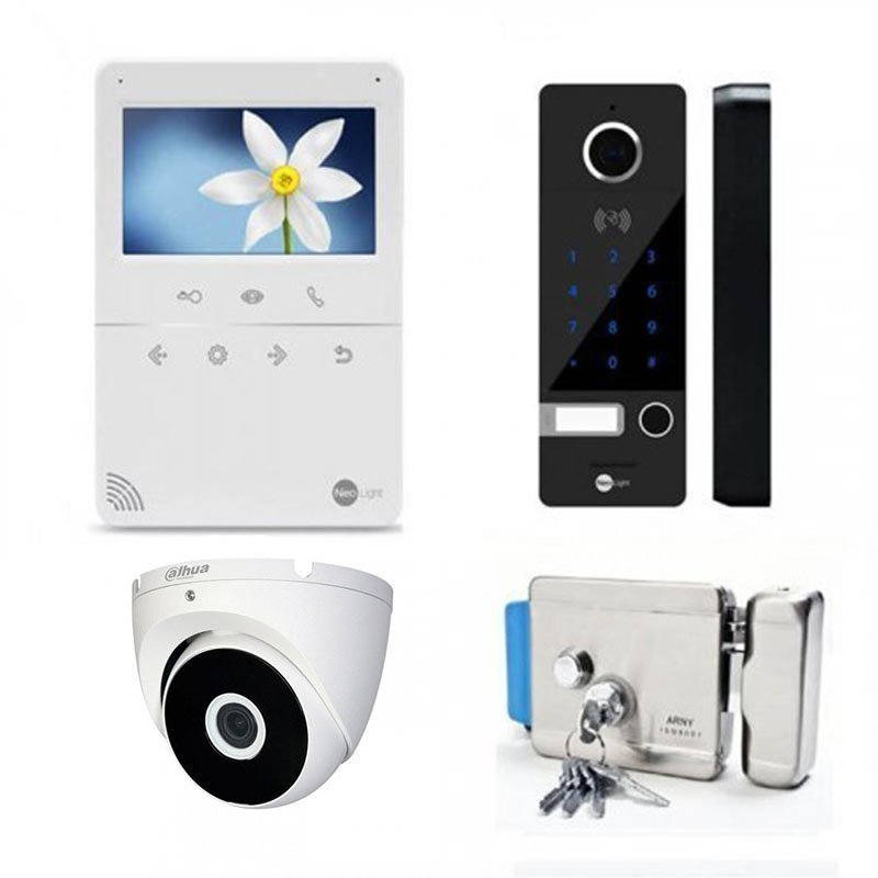 

Комплект домофона neolight tetta и neolight optima id key + arny rim ss + камера