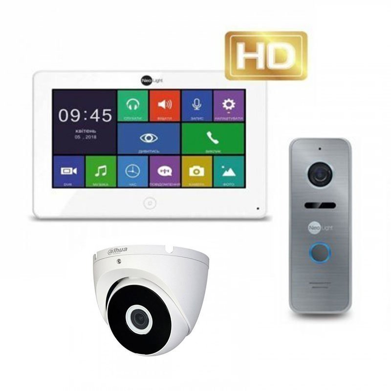 

Комплект домофона neolight gamma hd и neolight prime hd silver + камера