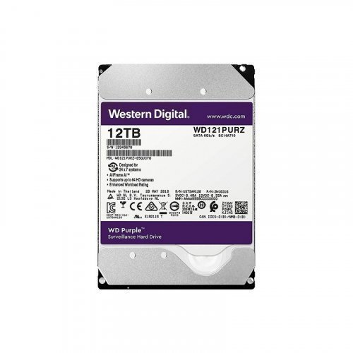 Жесткий диск HDD Western Digital Purple 12TB 256MB 7200rpm WD121PURZ 3.5 SATA III
