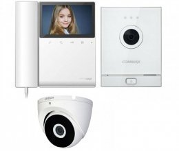 Комплект домофона  Commax CDV-43K2 и Commax DRC-41M White + камера