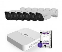 IP комплект видеонаблюдения ZetPro IP-2M-6OUT-Lite