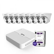 IP комплект видеонаблюдения ZetPro IP-2M-8DOME-Lite