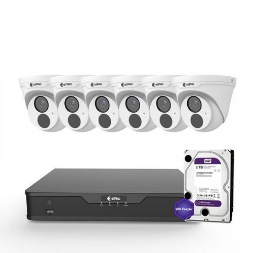 IP комплект видеонаблюдения ZetPro IP-4M-6DOME-Lite
