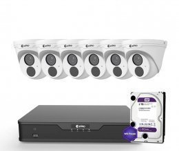 IP комплект видеонаблюдения ZetPro IP-4M-6DOME-Lite