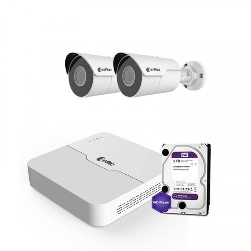 IP комплект видеонаблюдения ZetPro IP-8M-2OUT-Lite