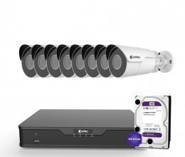 IP комплект видеонаблюдения ZetPro IP-8M-8OUT-Lite